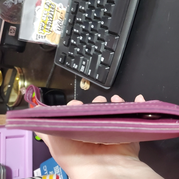 Free W Purchase Leather Single Shoulder Bag Crossbody Cellphone Pouch Purple - Picture 6 of 16